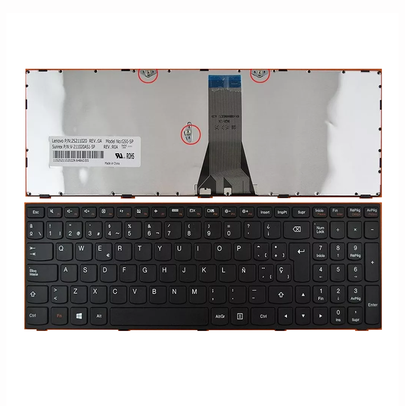Laptop SP Keyboard For Lenovo G50-70 G50-45 G50-30 B50 G50 G50-70AT G50-30 G50-45 G70 B50 B51 Y50 Z50 Spanish Keyboard