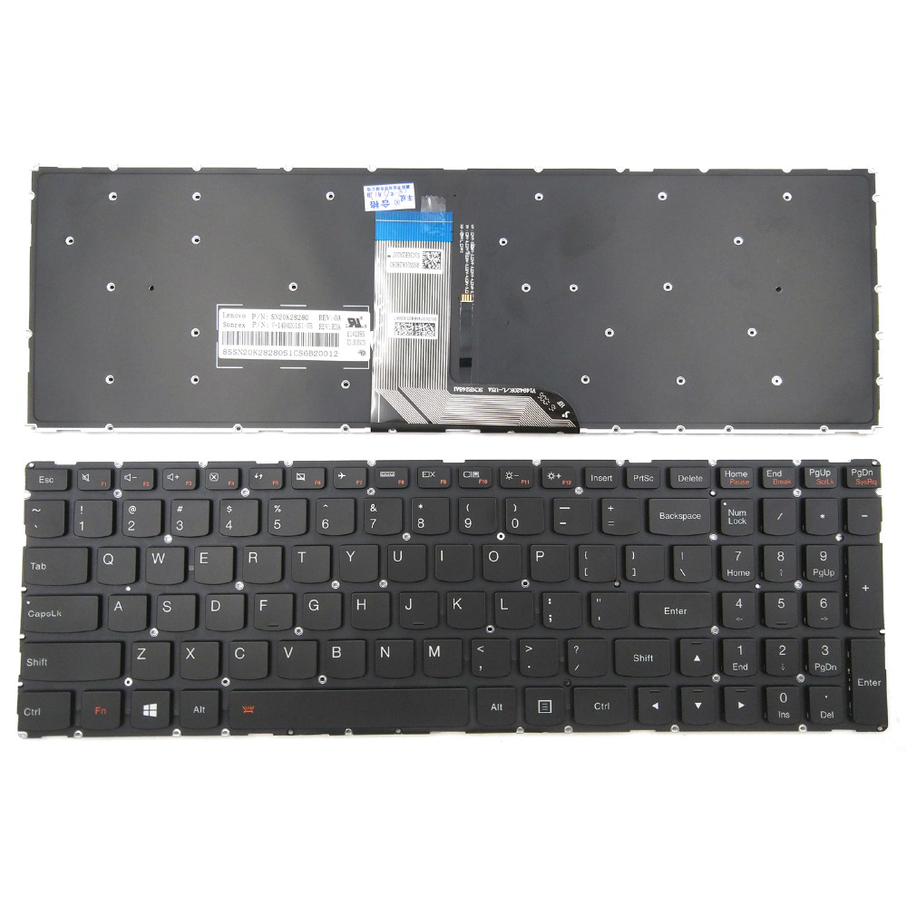 US Laptop Keyboard For Lenovo IdeaPad 700-15 US Keyboard Layout