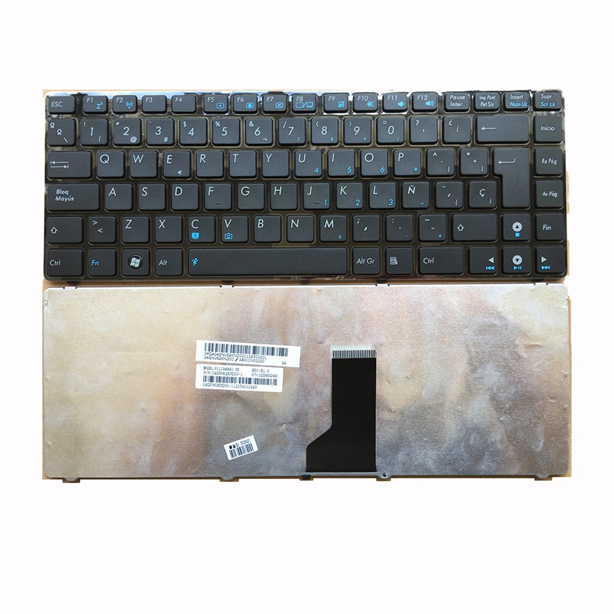 New Spanish Layout For ASUS A43 X43U K42 A42J X42J K43t X84L X84H without Frame SP Laptop Keyboard