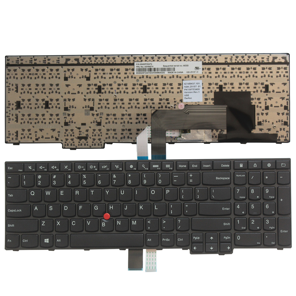 New Laptop US Keyboard for Lenovo IBM Thinkpad E550 US Keyboard Layout