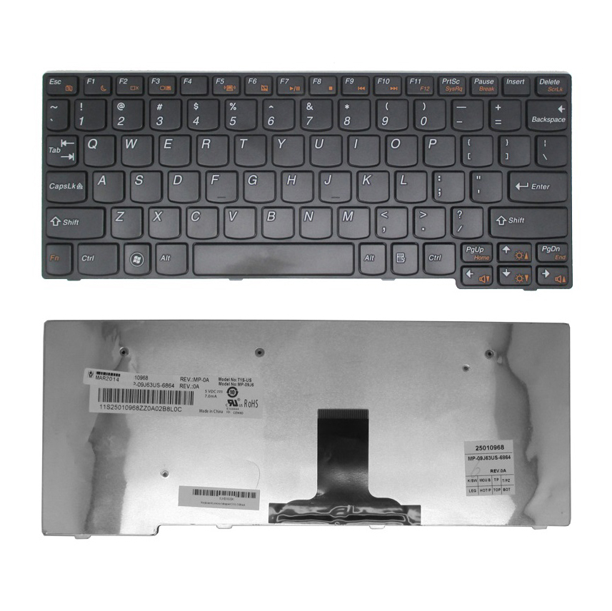 Factory Price Fit For Lenovo S10-3 US Laptop Keyboard Black Replacement Pars