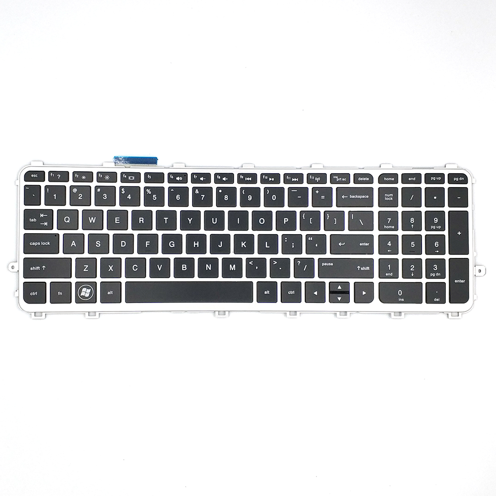 Hot Selling Notebook Laptop Keyboard For HP 15-J Silver Frame With Backlight US Layout Keyboard