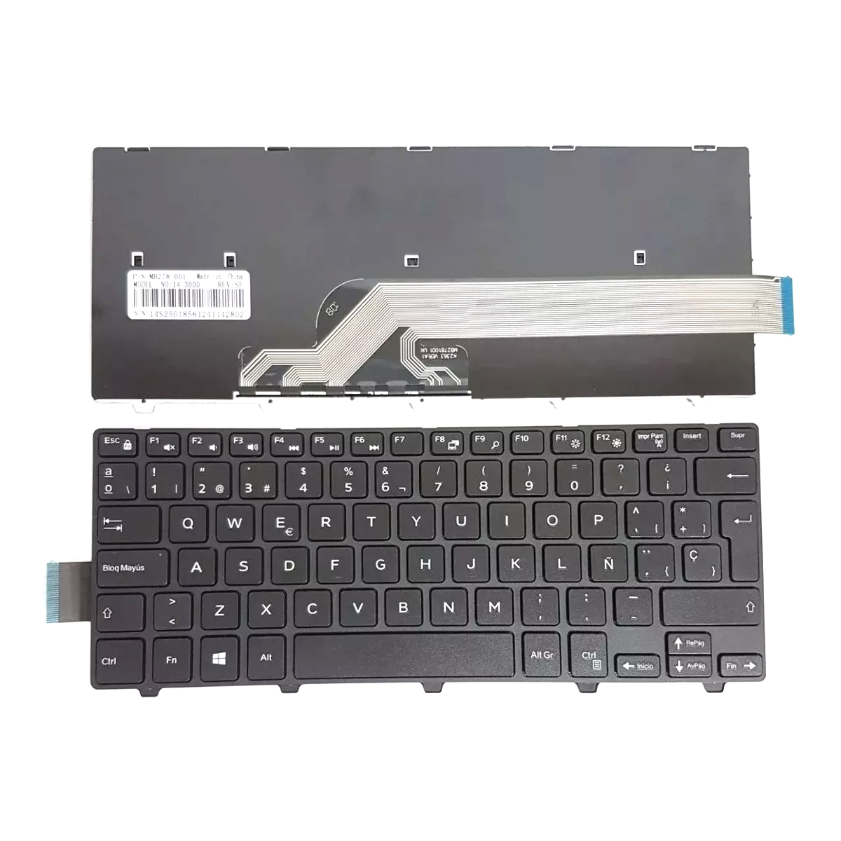 New Spanish Laptop Keyboard For Dell Inspiron 14-3000 3441 3442 3443 3451 3452 3458 5442 5445 SP Layout Keyboard
